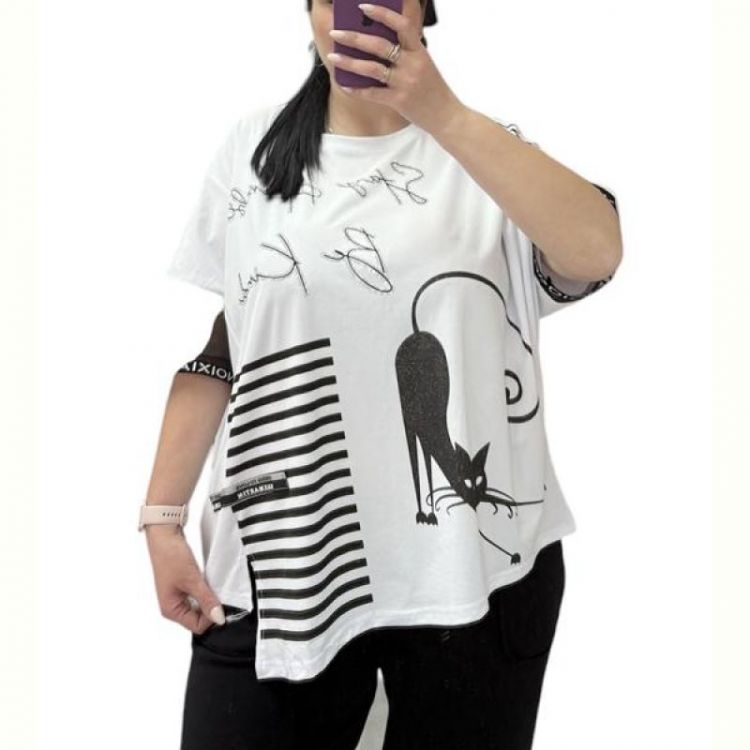 Купить Футболка Elena&Vika 25317 white на obuv-plus.com.ua