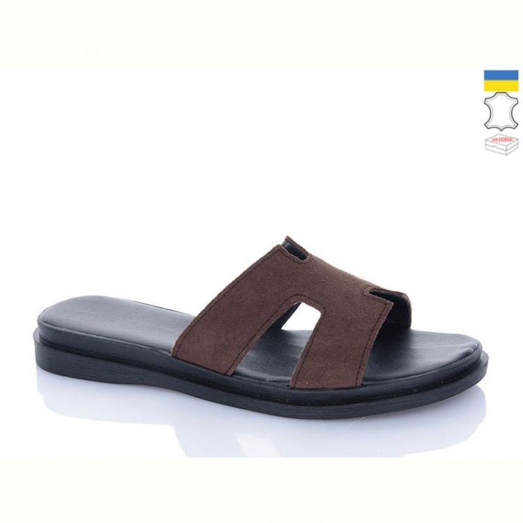 Купить Шлепанцы Garti 94 корич замш на obuv-plus.com.ua