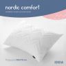 Купить Подушка 50х70 см NORDIC IDEIA антиаллергенная белая холлофайбер, стеганный чехол на obuv-plus.com.ua