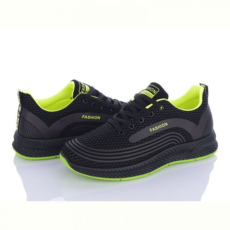 Купить Кроссовки Wonex 197-144 black-green на obuv-plus.com.ua