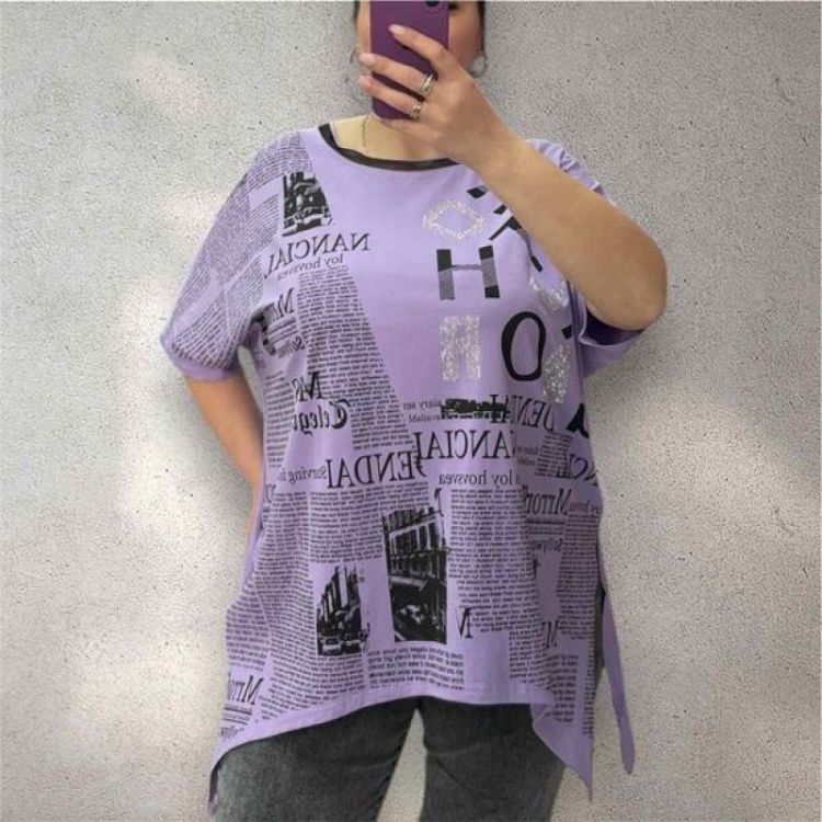 Купить Футболка Elena&Vika 25319 lilac на obuv-plus.com.ua