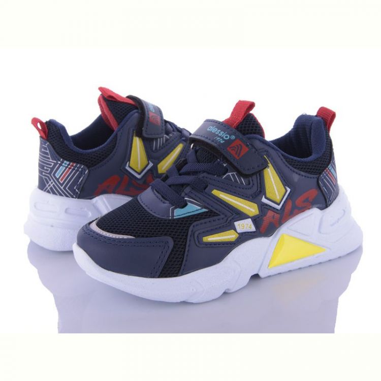 Купить Кроссовки Alessio 049 blue-yellow (26-30) на obuv-plus.com.ua