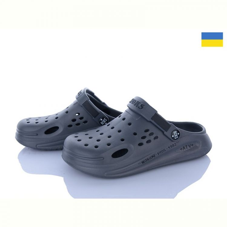 Купить Кроксы Golden Lion 517-018 т.сірий на obuv-plus.com.ua