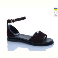 Купить Босоножки Garti 82 коричневий замш на obuv-plus.com.ua