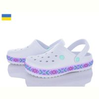 Купить Кроксы Dago Dago 423 білий-фіолетовий на obuv-plus.com.ua
