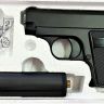 Купить G1A Страйкбольний пістолет COLT25 із глушником метал чорний на obuv-plus.com.ua
