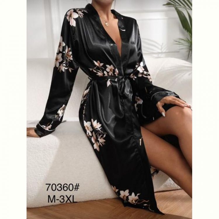 Купить Халат Brilliant B70360 black на obuv-plus.com.ua