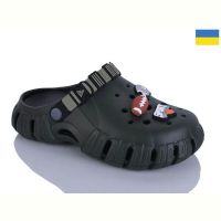 Купить Кроксы Malibu 6770 хакі/чорний на obuv-plus.com.ua