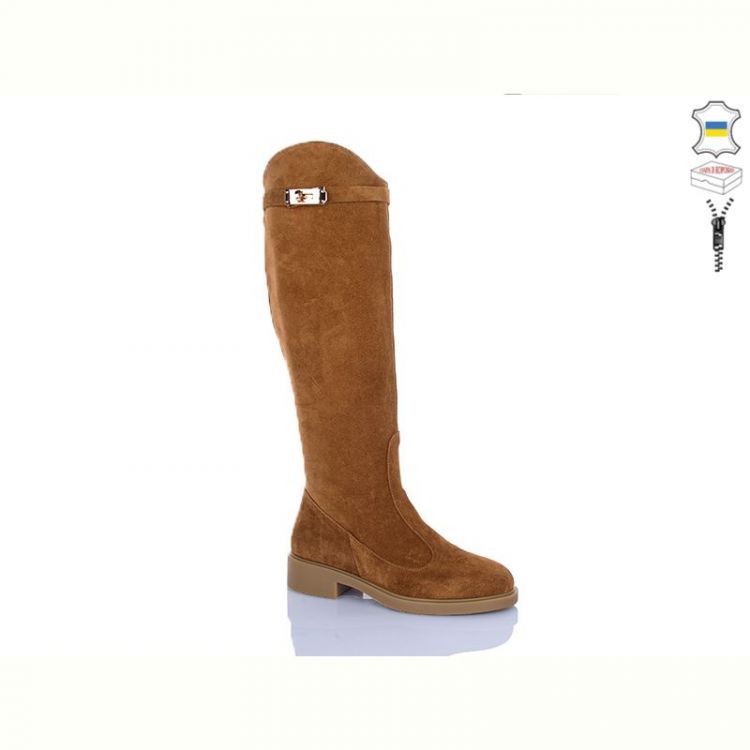 Купить Сапоги Sali 2227-2 коричневий беж-п.демі на obuv-plus.com.ua