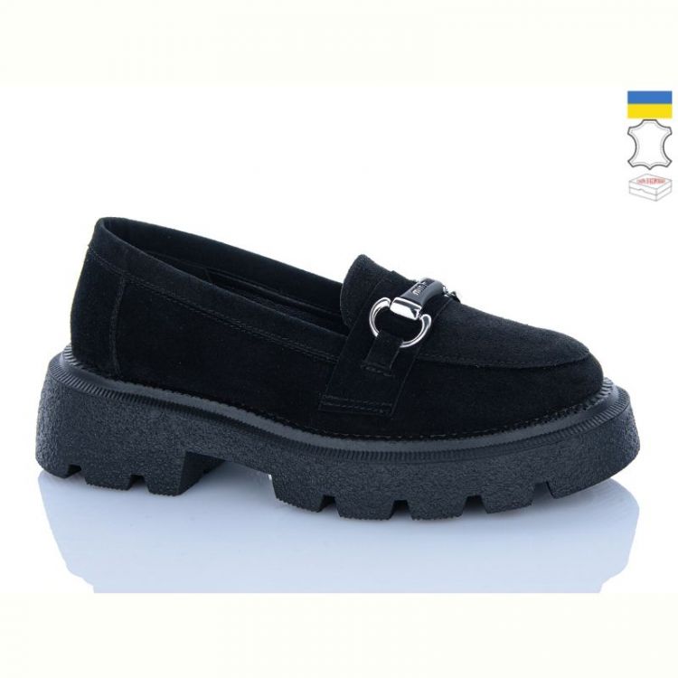 Купить Туфли Garti 425 чорний замш на obuv-plus.com.ua