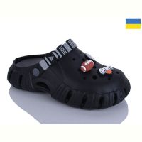 Купить Кроксы Malibu 6770 чорний-сірий на obuv-plus.com.ua