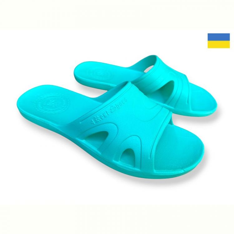 Купить Шлепанцы Rai Shoes 22-10 бірюзовий на obuv-plus.com.ua