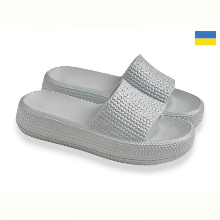 Купить Шлепанцы Gipanis ДС78 сірий-блакитний на obuv-plus.com.ua