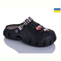 Купить Кроксы Malibu 6770 чорний/беж на obuv-plus.com.ua