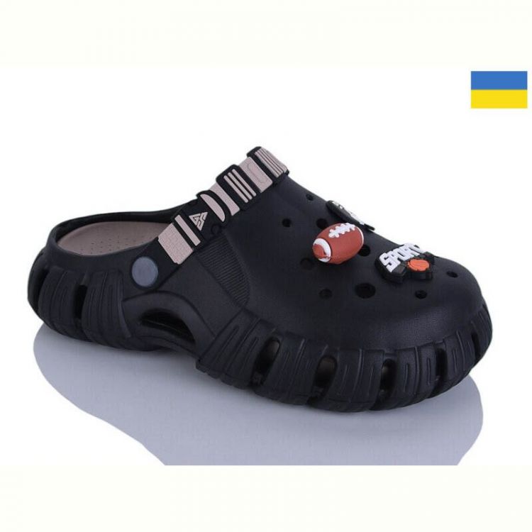 Купить Кроксы Malibu 6770 чорний/беж на obuv-plus.com.ua