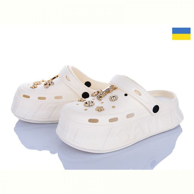 Купить Кроксы Golden Lion 156-3 шампань на obuv-plus.com.ua