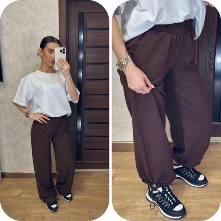 Купить Штаны спорт Valentina 219 brown на obuv-plus.com.ua