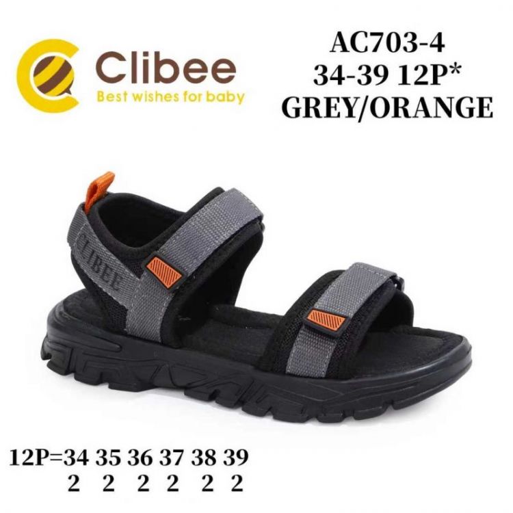 Купить Босоножки Clibee ApL-AC703-4 Grey-Orange на obuv-plus.com.ua