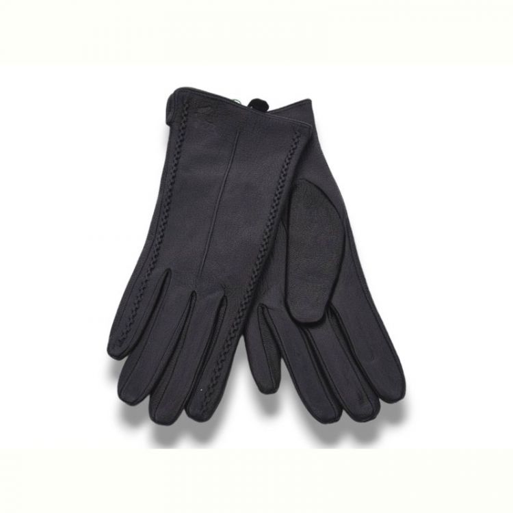 Купить Перчатки КОРОЛЕВА 0029 шк-олень вовна black на obuv-plus.com.ua