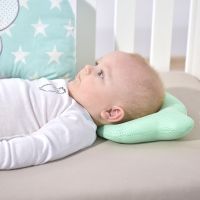 Купить Подушка детская ортопедическая Мишка ТM PAPAELLA для младенцев 20х27х5 см мята на obuv-plus.com.ua