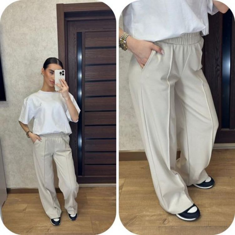 Купить Штаны спорт Valentina 244 beige на obuv-plus.com.ua