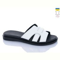 Купить Шлепанцы Sali 301-1 білий перф.чор-п. на obuv-plus.com.ua