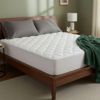 Купить Наматрасни 160х200 см IDEIA стёганый, плотность 150 г/м2, защитный, гипоаллергенный, с натяжным бортом на obuv-plus.com.ua