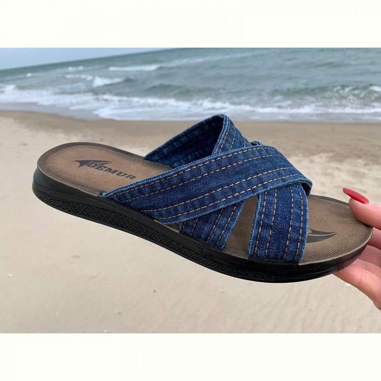 Купить Шлепанцы Malibu 6105-1 blue на obuv-plus.com.ua