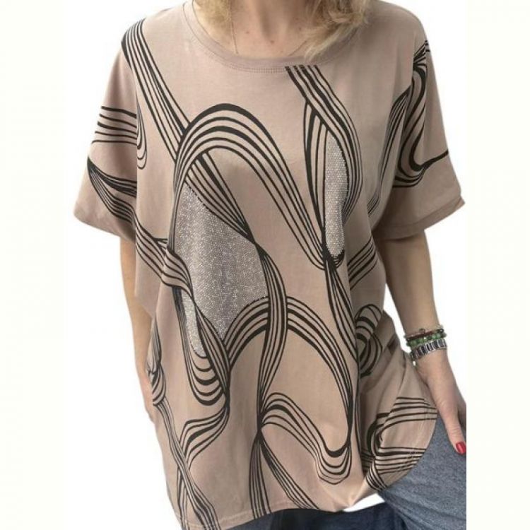Купить Футболка Elena&Vika 26010 beige на obuv-plus.com.ua