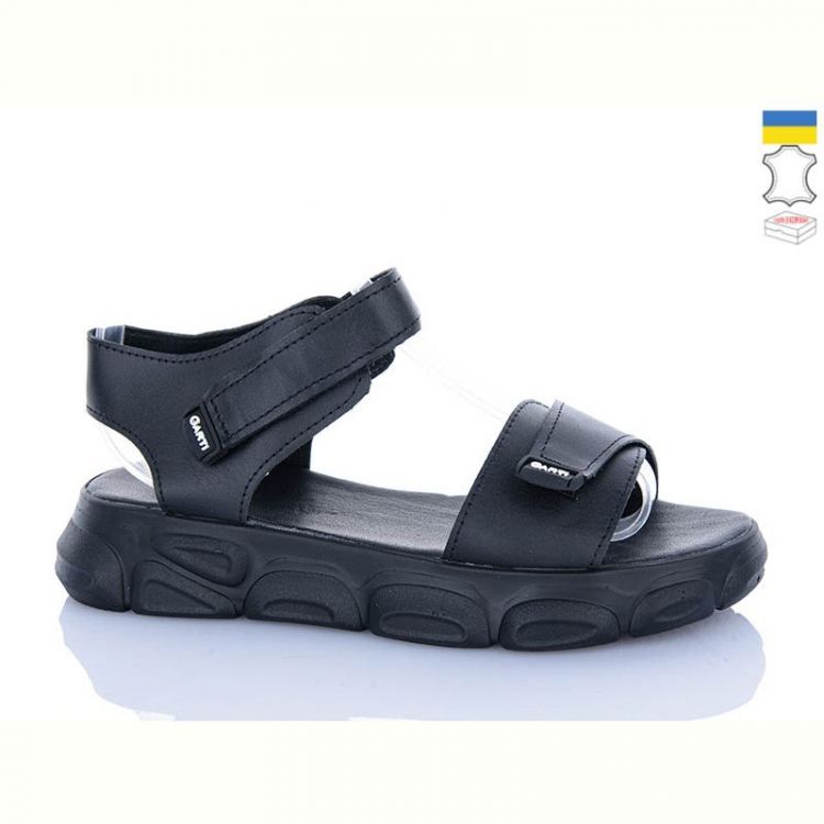 Купить Босоножки Garti 2136 чорний шкіра на obuv-plus.com.ua
