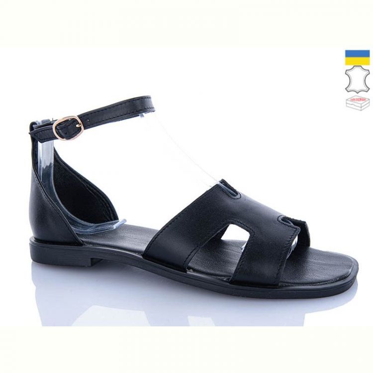 Купить Босоножки Garti 0190 чорна шкіра на obuv-plus.com.ua