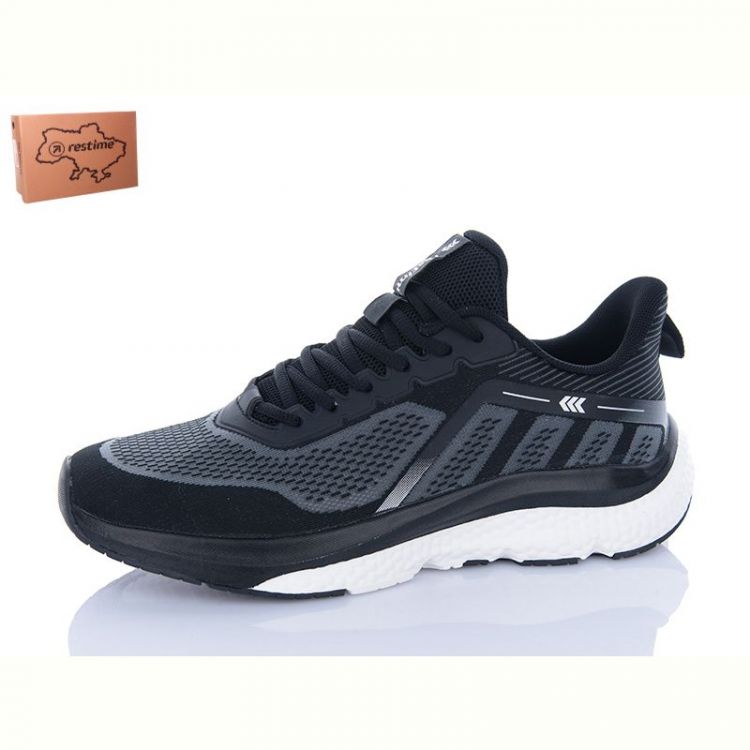 Купить Кроссовки Restime EML25507 black-silver на obuv-plus.com.ua