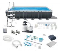 Купить Каркасний басейн INTEX 26368, 732 х 366 х 132 см (7 г/год - 7 900 л/ч, драбина, тент, підстилка, набір для догляду) на obuv-plus.com.ua