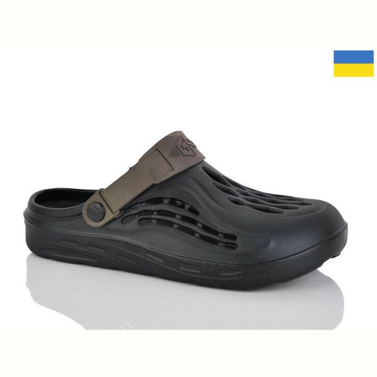 Купить Кроксы Demur 6129 чорний-хакі на obuv-plus.com.ua