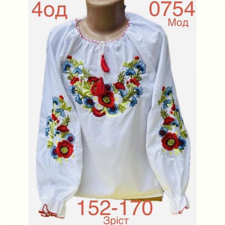 Купить Вышиванка Надийка ND866-0754 white на obuv-plus.com.ua