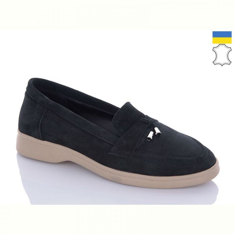 Купить Туфли Garti 401 чорний-беж замш на obuv-plus.com.ua