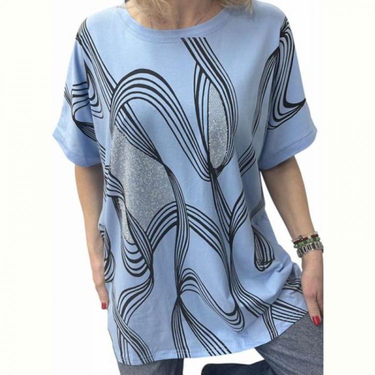 Купить Футболка Elena&Vika 26010 l.blue на obuv-plus.com.ua