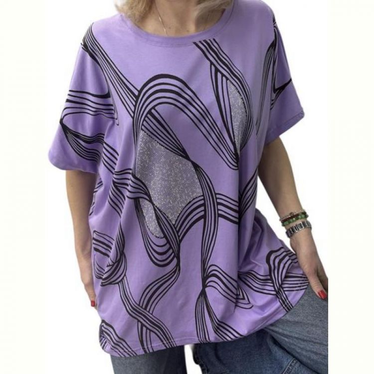 Купить Футболка Elena&Vika 26010 lilac на obuv-plus.com.ua