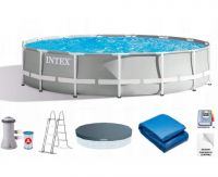 Купить Каркасний басейн 26724  Intex 457 х 107 см (картриджний фільтр 3 785 л/год, драбина, тент, підстилка) на obuv-plus.com.ua
