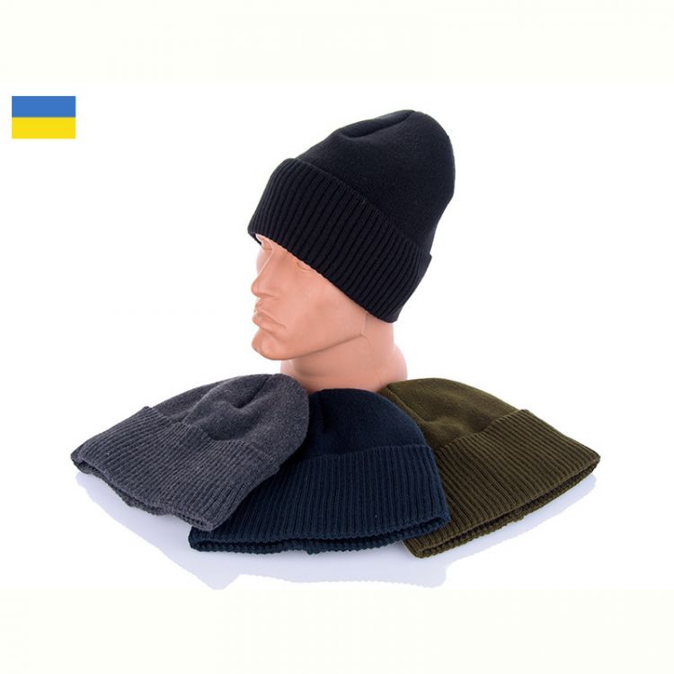 Купить Шапка Viola Рубчик з відворотом mix на obuv-plus.com.ua