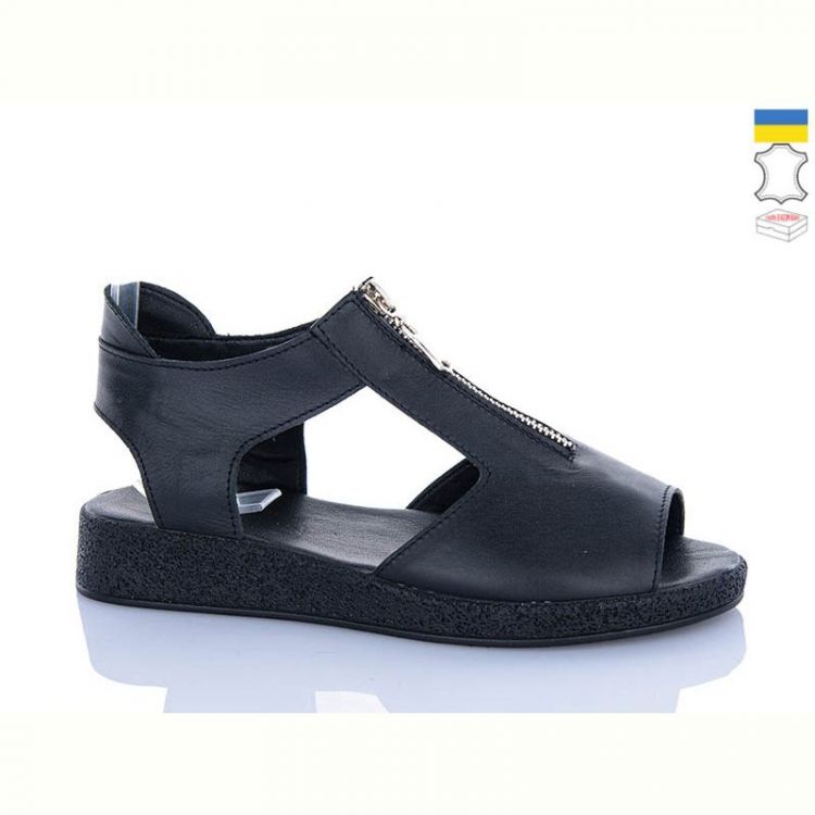 Купить Босоножки Garti 0126 чорний шкіра на obuv-plus.com.ua