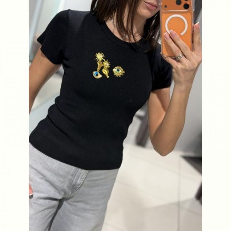Купить Футболка Comod 2610 black на obuv-plus.com.ua