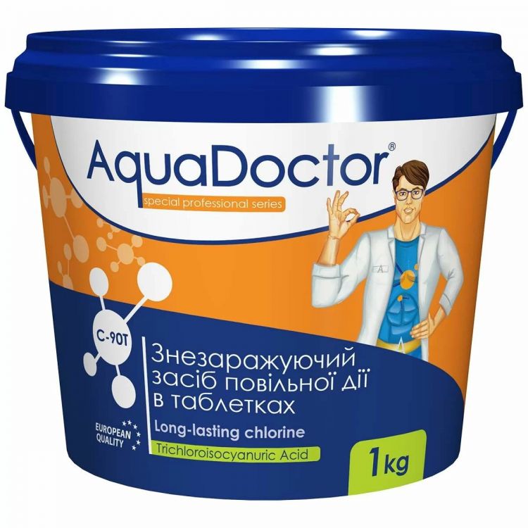 Купить Дезінфектант на основі хлору тривалої дії AquaDoctor C-90Т 1 kg 015971 на obuv-plus.com.ua