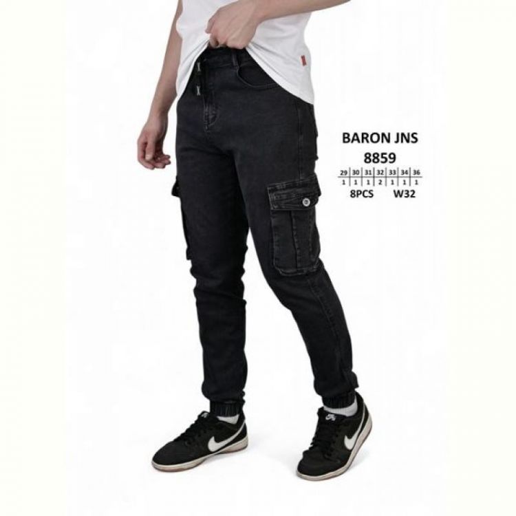 Купить Джинсы Baron Jeans 8859 black на obuv-plus.com.ua
