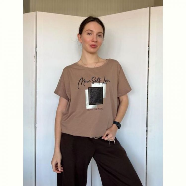 Купить Футболка FSN 2837 brown на obuv-plus.com.ua