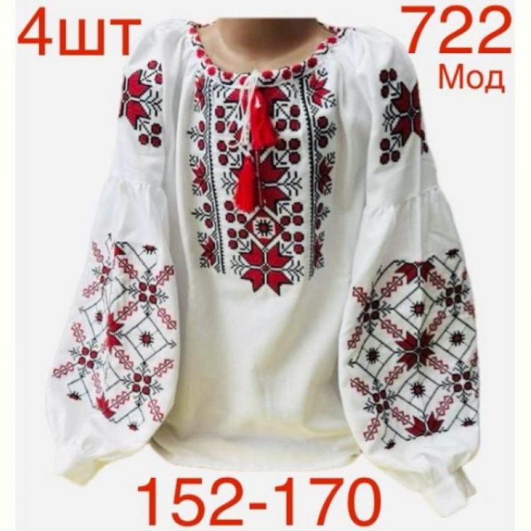 Купить Вышиванка Надийка ND859-722 white на obuv-plus.com.ua