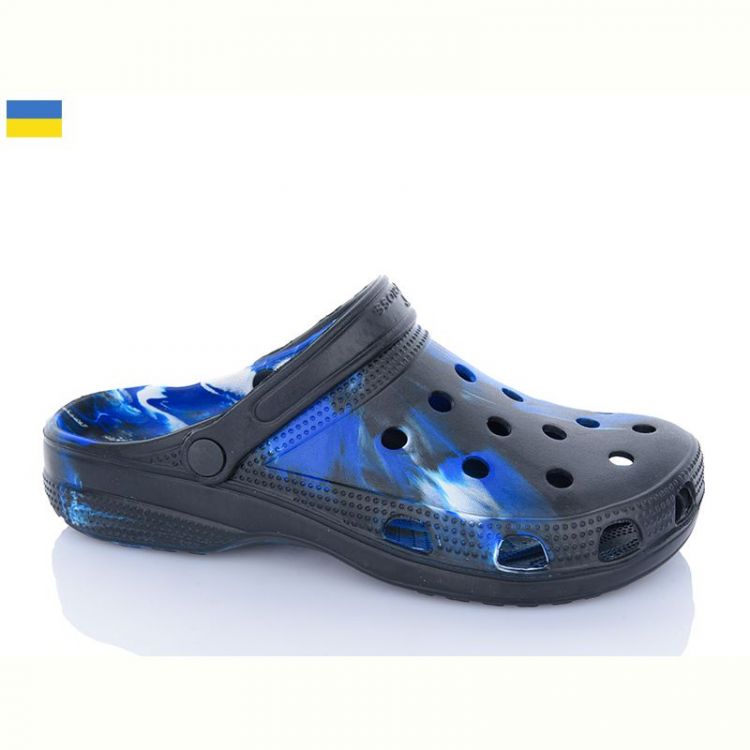 Купить Кроксы Cross SV018 папуга-син-чорний на obuv-plus.com.ua