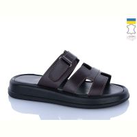 Купить Шлепанцы Sali 5-1 коричневий к чор-п. на obuv-plus.com.ua