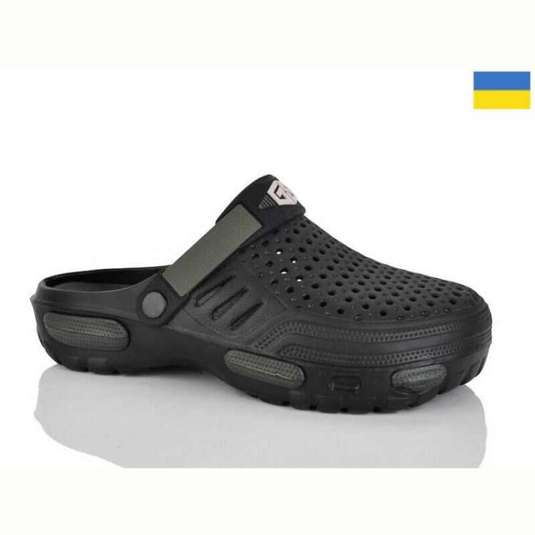 Купить Кроксы Demur CM118 чорний-хакі на obuv-plus.com.ua