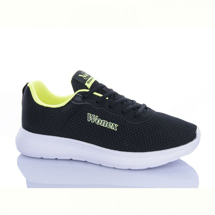 Купить Кроссовки Wonex 2028-25 black-green на obuv-plus.com.ua